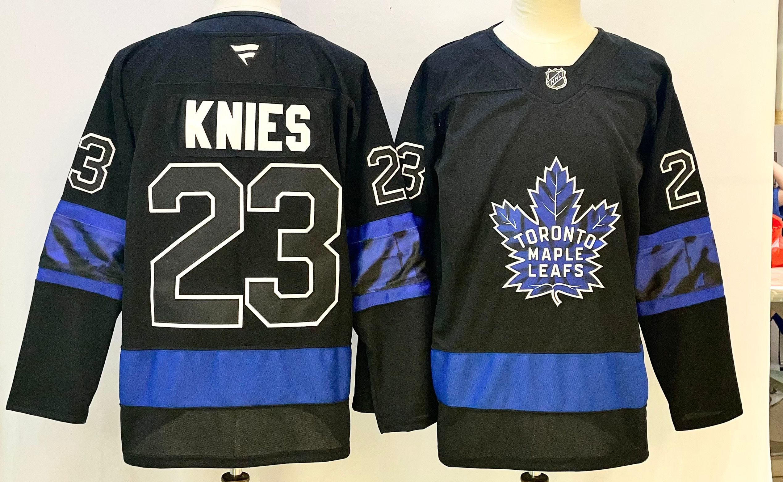 Men Toronto Maple Leafs #23 Knies Black 2026 Adidias NHL Jersey style 001->toronto maple leafs->NHL Jersey